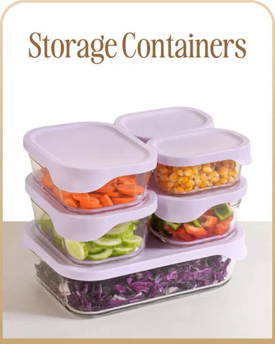 Stacked transparent food storage containers with chopped vegetables